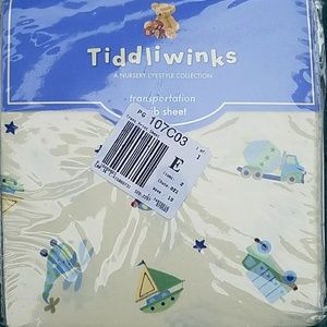 New crib sheet -- cute transportation design